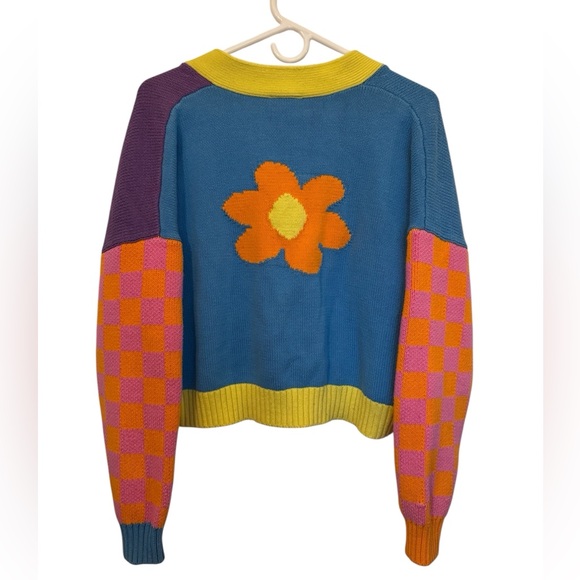 Lazy Oaf Multicolor Flower Sweater Size Medium - Picture 2 of 8